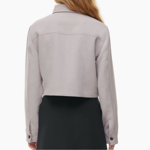 Aritzia Wilfred Cropped Jacket | XS | Gray | Linen + Lyocell Blend - Picture 2 of 9